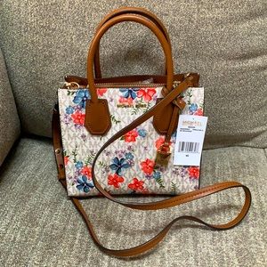 Michael Kors floral logo accordion crossbody bag